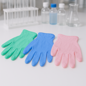 gumowe rękawiczki do laboratorium