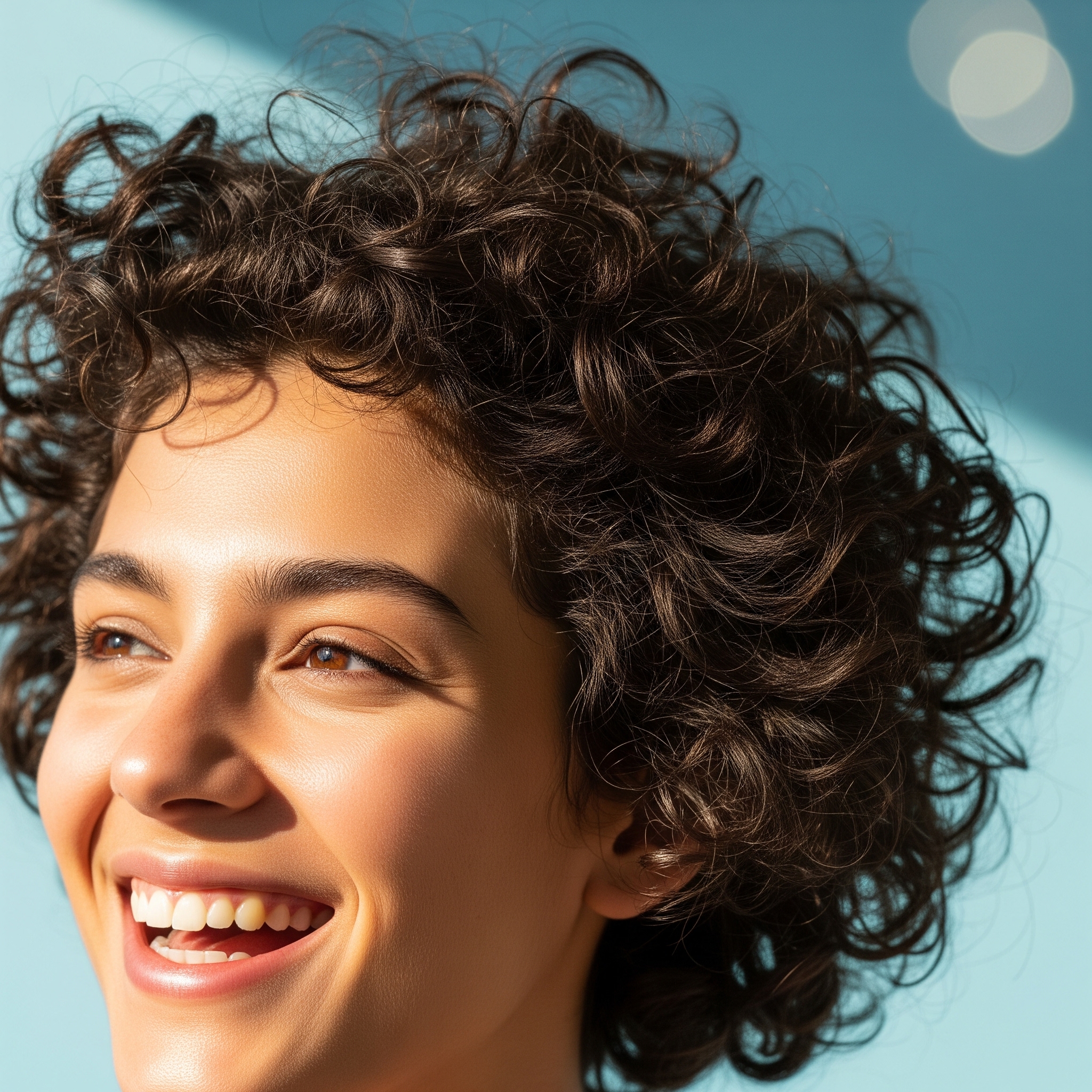 kobieta z bujnymi włosami