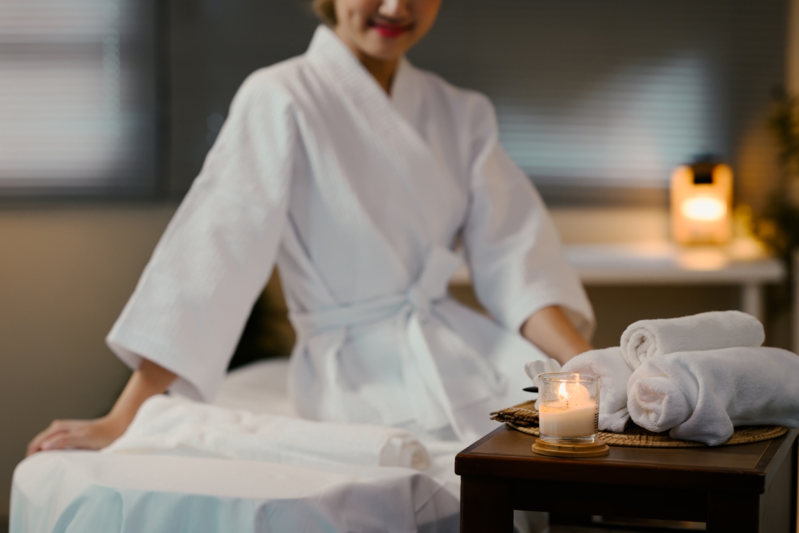 klientka podczas zabiegu spa