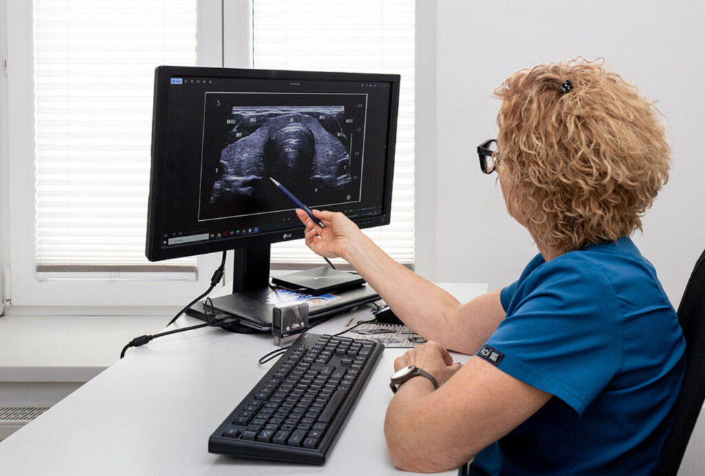 endokrynolog omawiający wyniki badania