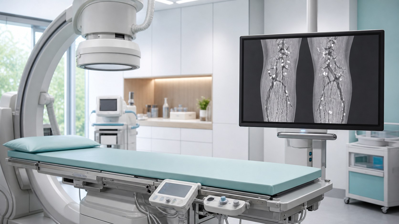 Pracownia radiologiczna do limfografii kończyn dolnych